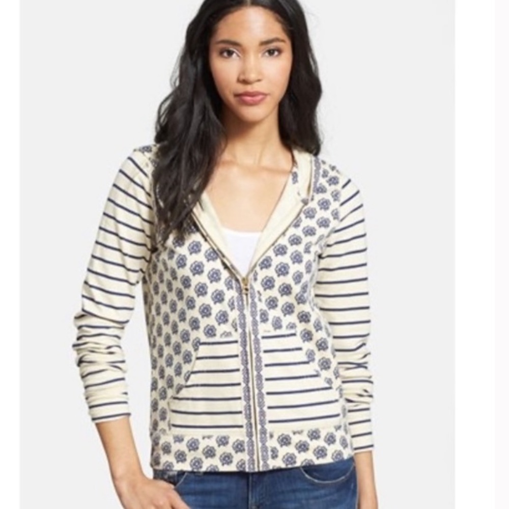 Lucky Lotus LuckyBrand Mixed Print Hoodie Boho Y2K